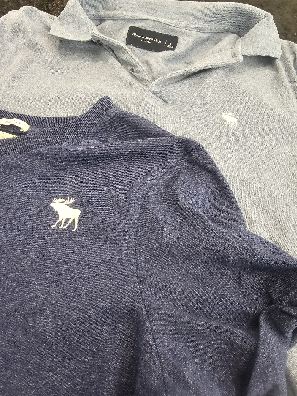 Abercrombie & Fitch Blue Polo and Navy Shirt Set
